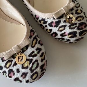 ❤️… FENDI Leopard Bow Flats